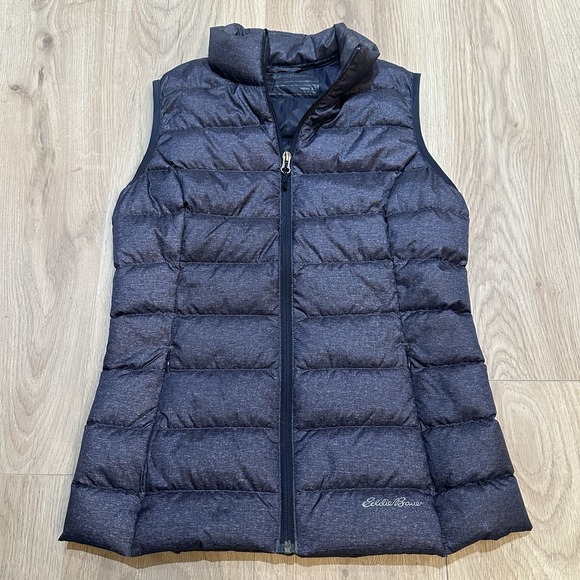 Eddie Bauer Jackets & Blazers - Eddie Bauer EB650 Down Puffer Vest Womens Sz XS Gray/Blue Full Zip Gorpcore